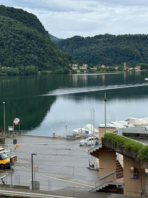 Neue Gartenwohnung Mit Sicht Auf Den Luganersee Ponte Tresa Kültér fotó