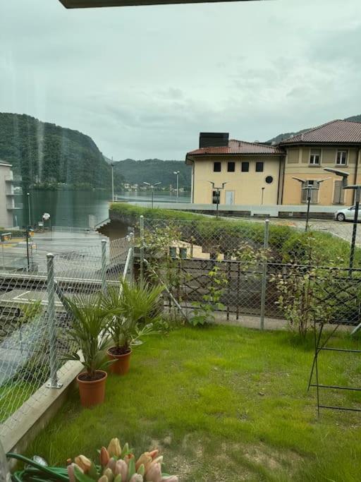 Neue Gartenwohnung Mit Sicht Auf Den Luganersee Ponte Tresa Kültér fotó