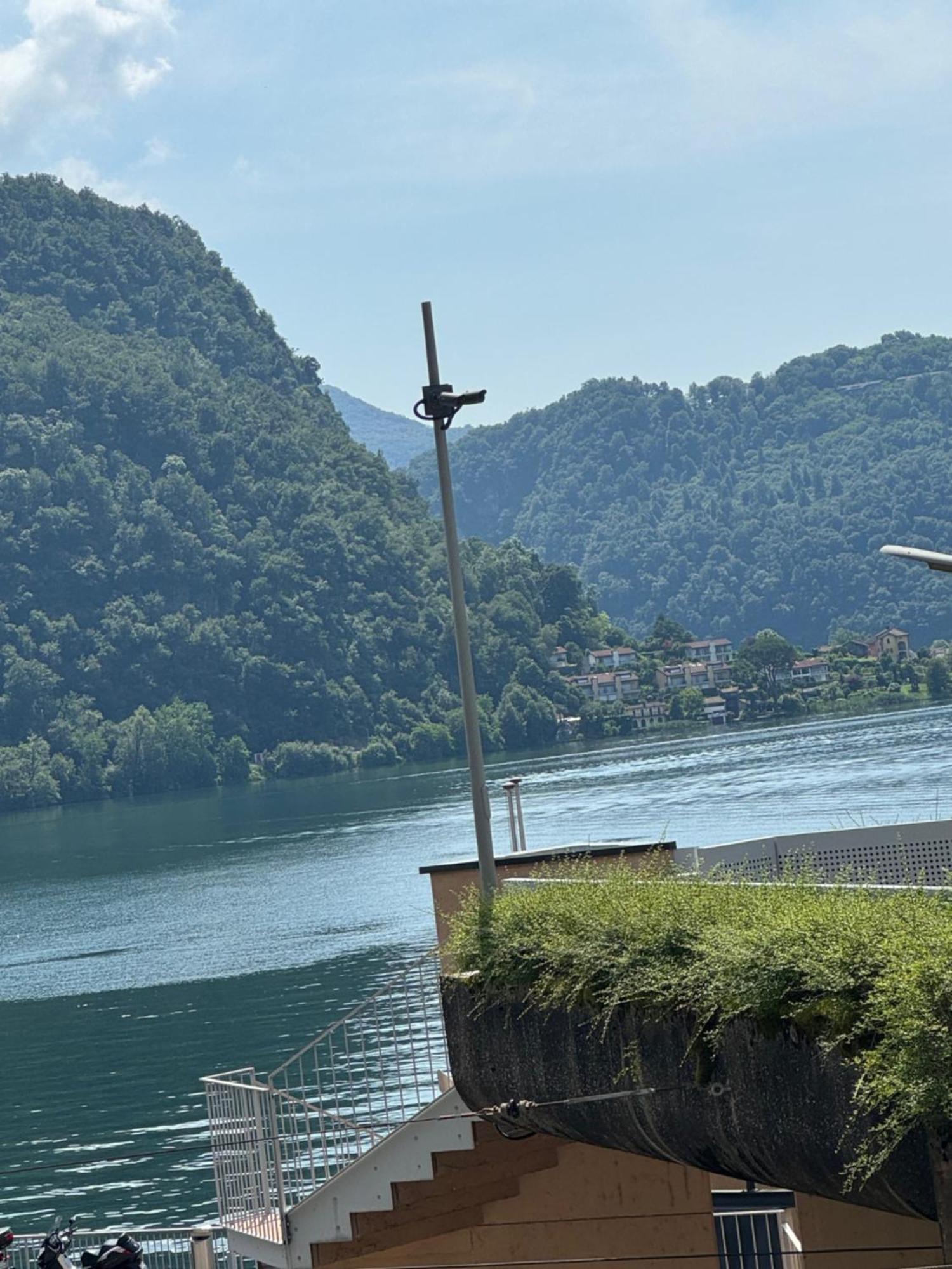 Neue Gartenwohnung Mit Sicht Auf Den Luganersee Ponte Tresa Kültér fotó